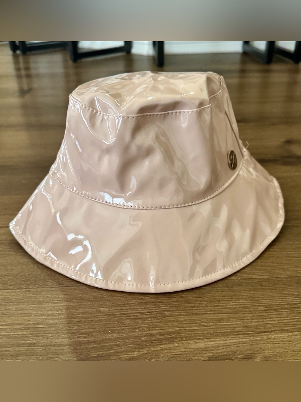 NWOT Modern Horse Patent Vinyl Bucket Hat - Blush Pink